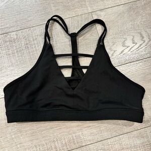 ZYIA ACTIVE BLACK GRID BRA SPORTS BRA